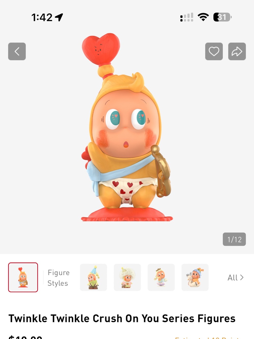 POP MART Twinkle Twinkle Crush On You Series Figure - Nerdy Cupid